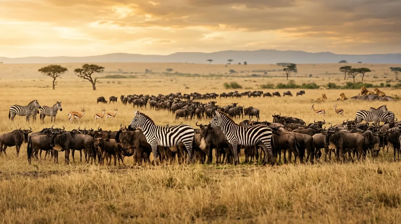 Zebra on the Serengeti plains